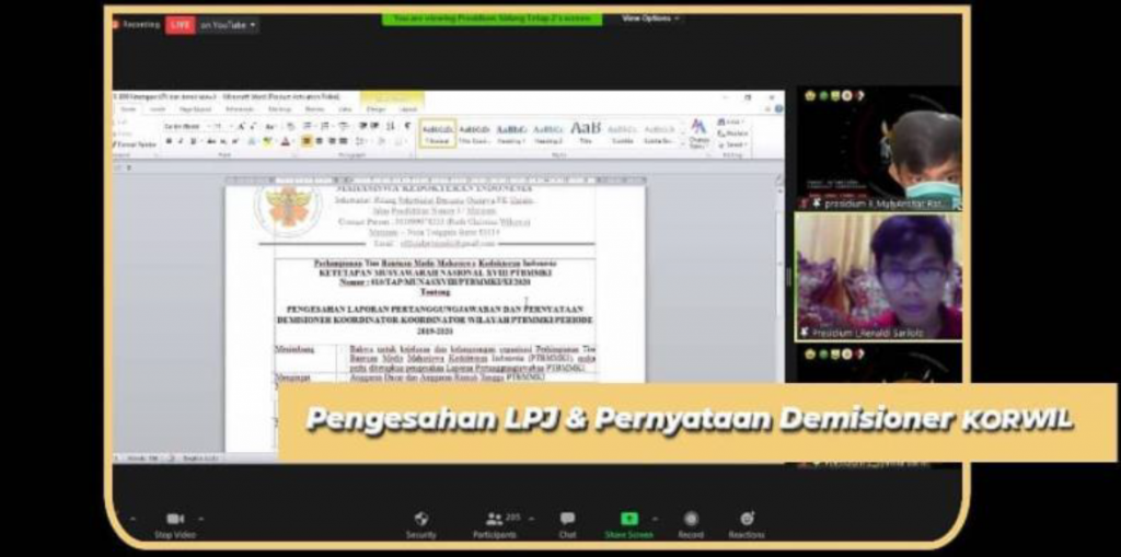 Pengesahan Laporan Pertanggungjawaban Demisioner Kordinator Wilayah