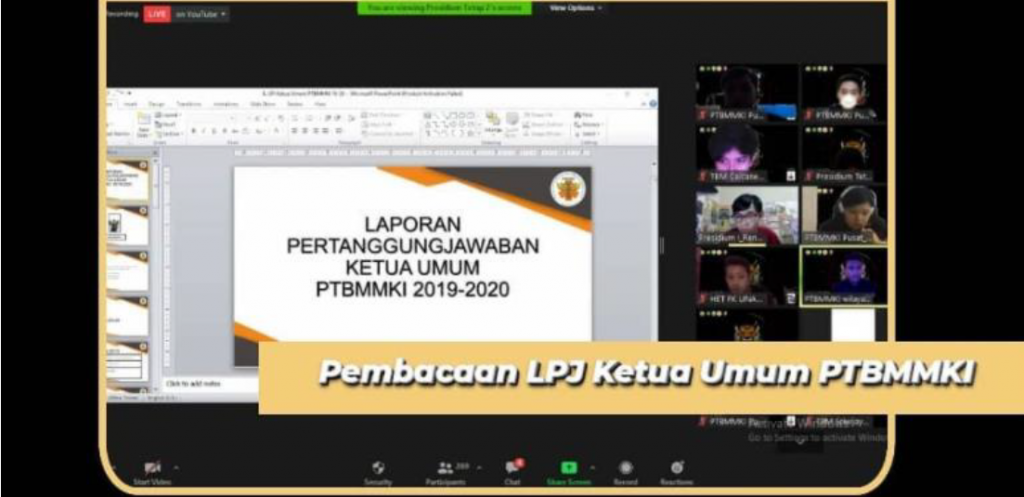 Pembacaan Laporan Pertanggungjawaban Ketua Umum PTBMMKI