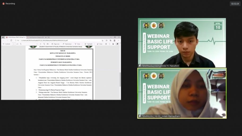 Pelantikan Kepengurusan TBM FK USU PEMA FK USU Angkatan XIX