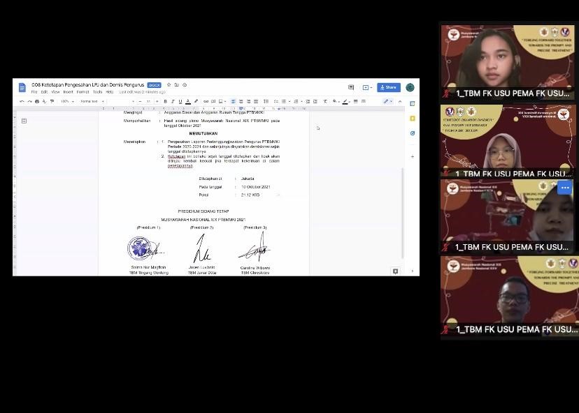 pandangan akhir & penetapan laporan pertanggung jawaban koordinator wilayah I-V PTBMMKI 2020-2021